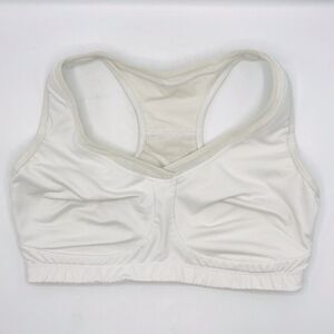 Athleta Va Va Sports Bra White Pullover 903749 High Back Support Wireless 36D